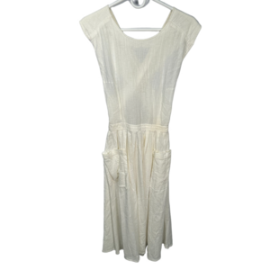 Vintage Maggy London Cotton‎ White Apron Dress XS